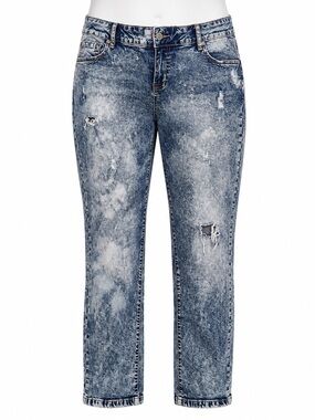 Size 12 (0X) Torrid Women’s Boyfriend Distressed Acid Wash Jeans